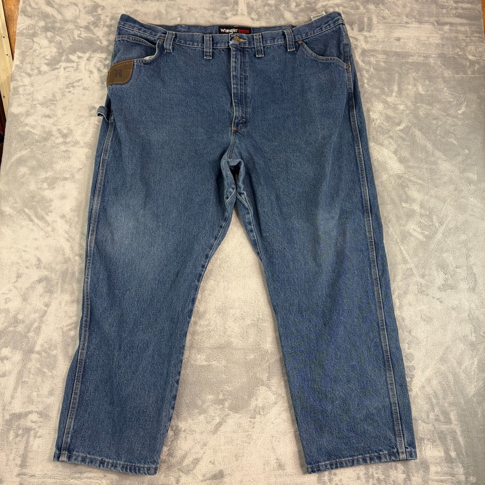 Wrangler Riggs Workwear Jeans Men's Size 48x30 Denim Carpenter Blue